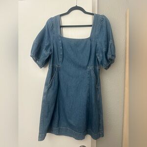 Madewell Maisie Denim Puff Sleeve Mini Dress